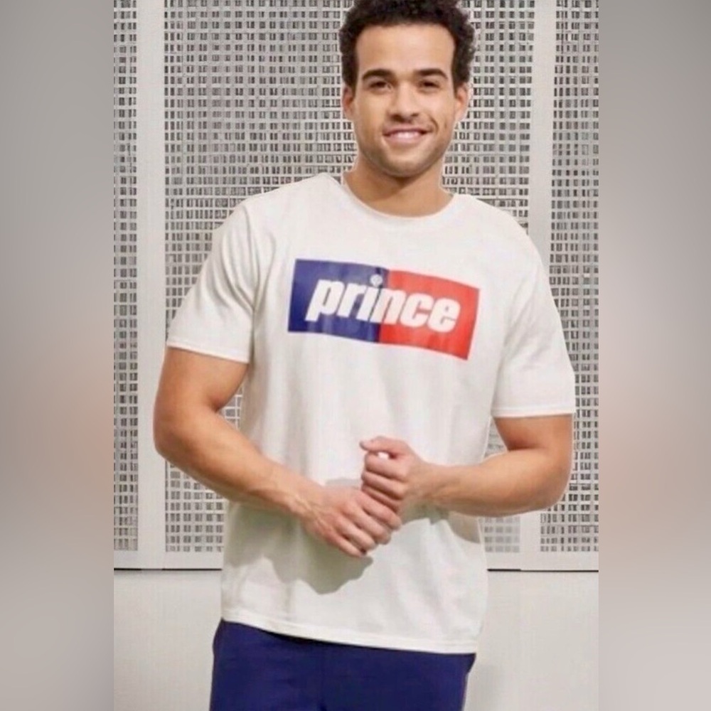 PRINCE Pickleball Ivory T-Shirt RWB Sporty Athletic Wear NWT, Men’s M